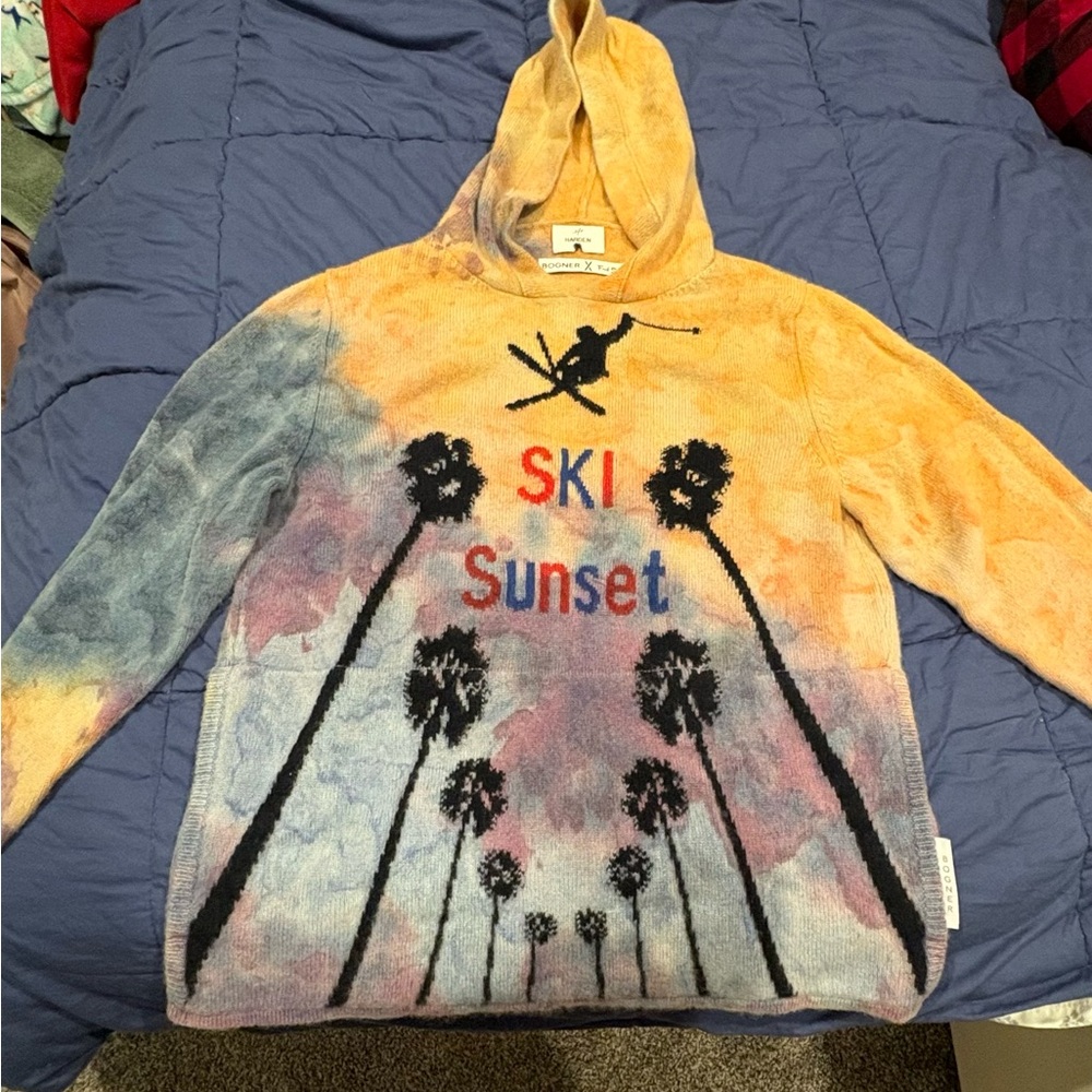 Harden hooded sweater. Bogner x Fred Segal collection Ski Sunset.
